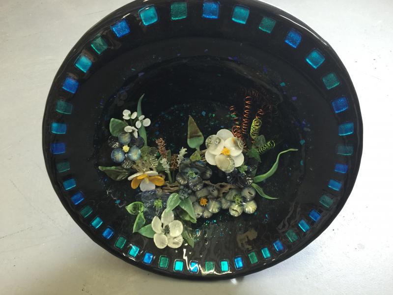 22 inch floral bowl